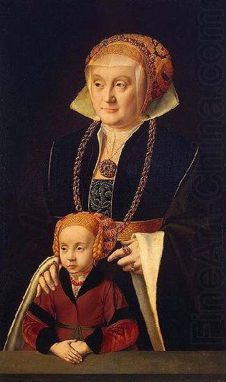 unknow artist Portrait of a Lady with her daughter oil painting picture